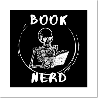 Book Nerd Skeleton Posters and Art